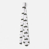 軍隊クルーザーのモーターサイクルイラストレーション ネクタイ (裏面)