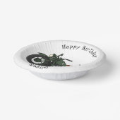 軍隊クルーザーのモーターサイクルイラストレーション ペーパーボウル (傾斜あり)