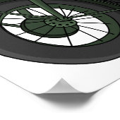 軍隊クルーザーのモーターサイクルイラストレーション ポスター (角)