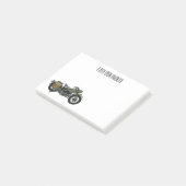 軍隊クルーザーのモーターサイクルイラストレーション ポストイット (アングル)