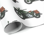 軍隊クルーザーのモーターサイクルイラストレーション ラッピングペーパー (ロールコーナー)