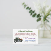 軍隊クルーザーのモーターサイクルイラストレーション 名刺 (スタンド正面)