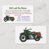 軍隊クルーザーのモーターサイクルイラストレーション 名刺 (正面/裏面)