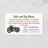 軍隊クルーザーのモーターサイクルイラストレーション 名刺 (正面)