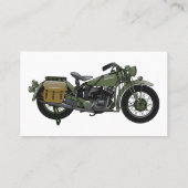 軍隊クルーザーのモーターサイクルイラストレーション 名刺 (裏面)