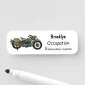 軍隊クルーザーのモーターサイクルイラストレーション 名札 (インサイチュ)