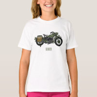 軍隊クルーザーのモーターサイクルイラストレーション