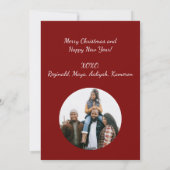 軍隊クール飛行機クリスマスツリー、ミニマリスト シーズンカード (裏面)