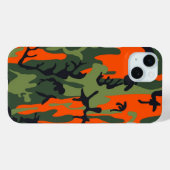 軍隊グリーンオレンジカモフラージコモアーミープリント Case-Mate iPhoneケース (裏面 (横))