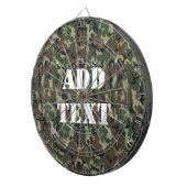 軍隊グリーンカモフラージパターン ダーツボード (正面右)