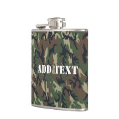 軍隊グリーンカモフラージパターン フラスク (左)