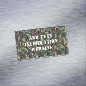 軍隊グリーンカモフラージパターン マグネット名刺 (インサイチュ)
