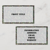 軍隊グリーンカモフラージパターン 名刺 (正面/裏面)