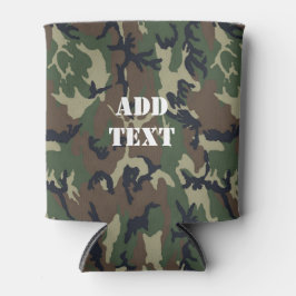 軍隊グリーンカモフラージパターン 缶クーラー