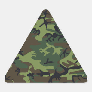 軍隊グリーンカモフラージュ 三角形シール