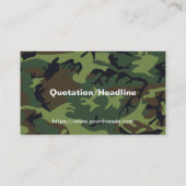 軍隊グリーンカモフラージュ 名刺 (裏面)