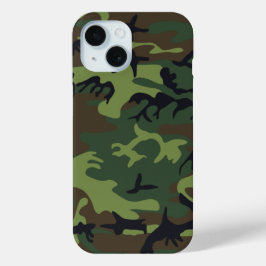 軍隊グリーンカモフラージュ iPhone 15ケース