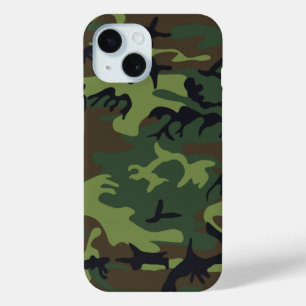軍隊グリーンカモフラージュ iPhone 15ケース