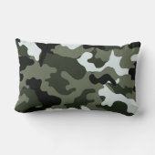 軍隊グリーン迷彩柄腰枕。 ランバークッション (裏面)