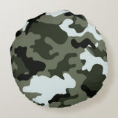 軍隊グリーン迷彩柄 ラウンドクッション (裏面)