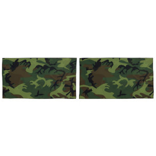 軍隊グリーン迷彩模様枕ケースセット 枕カバー