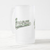 軍隊グルームカモフラージュ フロストグラスビールジョッキ (正面左)