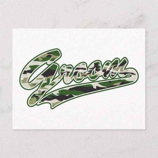 軍隊グルームカモフラージュ ポストカード (正面)