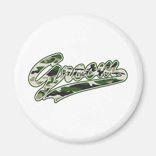 軍隊グルームカモフラージュ マグネット (正面)