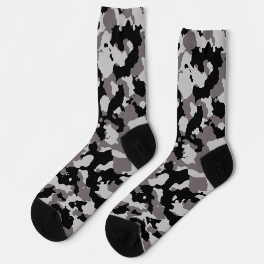 軍隊グレイ迷彩柄迷彩パターンソックス ソックス (左)