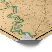 軍隊ケンタッキーの州の地図 ポスター (角)