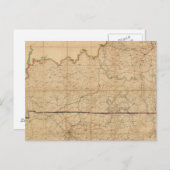 軍隊ケンタッキーの州の地図 ポストカード (正面/裏面)