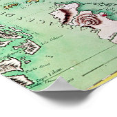 軍隊コルシカの地図， 1768 ポスター (角)