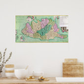 軍隊コルシカの地図， 1768 ポスター (キッチン)