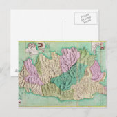 軍隊コルシカの地図， 1768 ポストカード (正面/裏面)