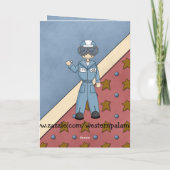 軍隊コレクションエアフォースマンソルジャーグリーティング カード (裏面)