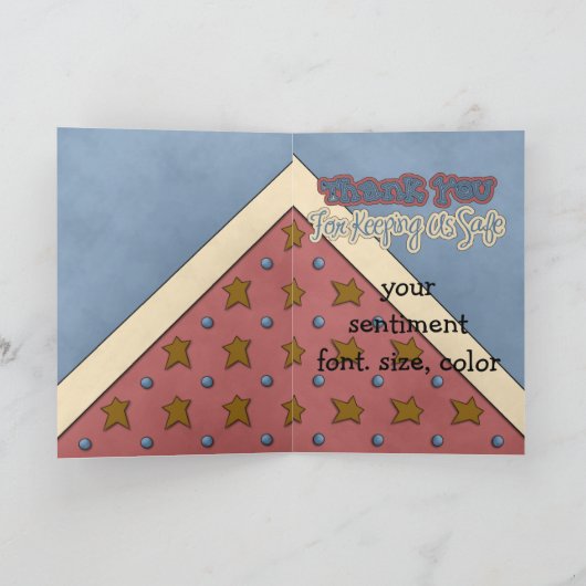 軍隊コレクションエアフォースマンソルジャーグリーティング カード (内部)