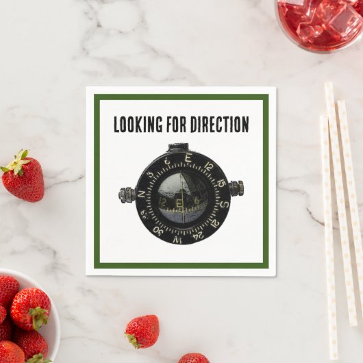 軍隊コンパスサバイバルナビゲーションアドベンチャー スタンダードカクテルナプキン (インサイチュ)