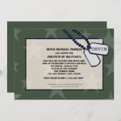 軍隊ゴー遠くにグパーティーグリーンスターズ 招待状 (正面/裏面)