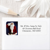 軍隊サンタクロースカスタムホリデーグリーティングカード ラベル (インサイチュ)