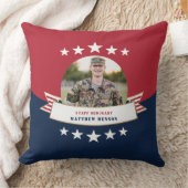 軍隊サービスフォト赤白青装飾用クッション クッション (ブランケット)