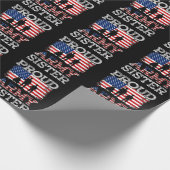 軍隊シスター誇りを持ったアメリカン米国兵士ブラザー ラッピングペーパー (角)