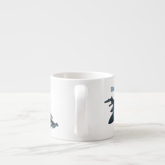 軍隊ジェット飛行機漫画 エスプレッソカップ (裏面)