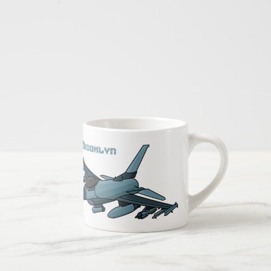 軍隊ジェット飛行機漫画 エスプレッソカップ (右)