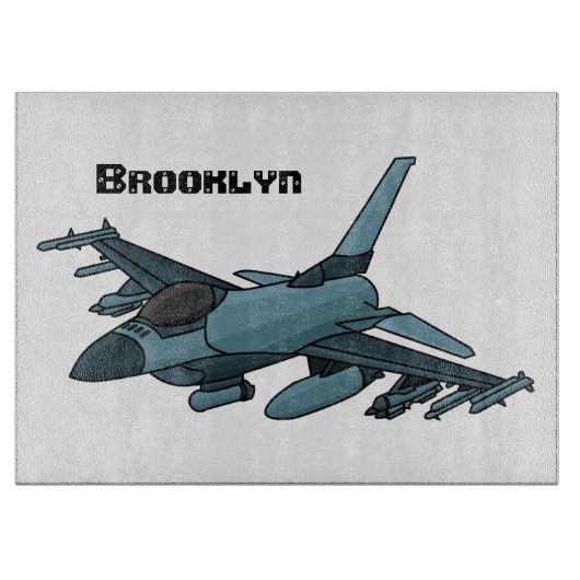 軍隊ジェット飛行機漫画 カッティングボード (正面)