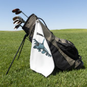 軍隊ジェット飛行機漫画 ゴルフタオル (グリーン)