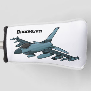 軍隊ジェット飛行機漫画 ゴルフヘッドカバー