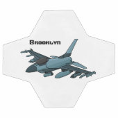 軍隊ジェット飛行機漫画 サッカーボール (フラット)