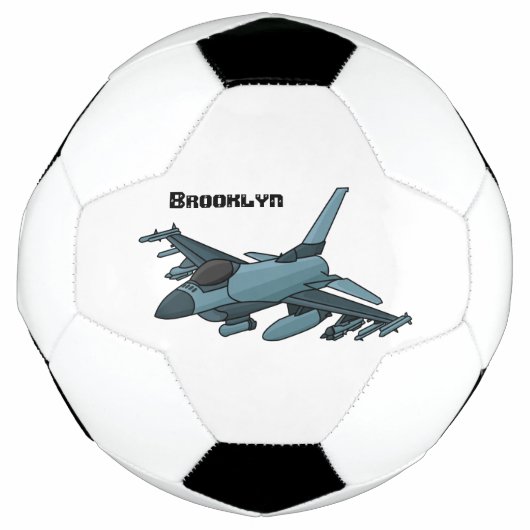 軍隊ジェット飛行機漫画 サッカーボール (正面)