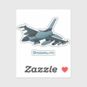 軍隊ジェット飛行機漫画 シール (シート)