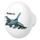 軍隊ジェット飛行機漫画 セラミックノブ (右)